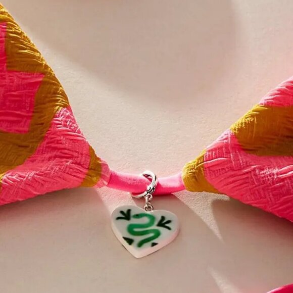 Free People Jewelry - NWT Free People Tampa Bikini Charm in Silver Green